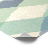 Geo-stap buiten | Geometrisch pasteipatroon Poster (Hoek)