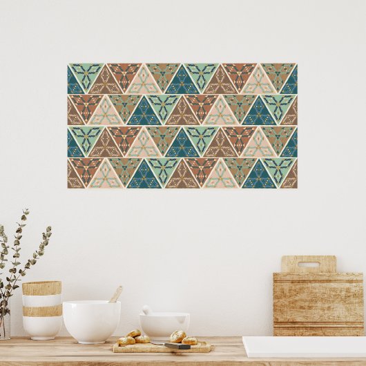 Geo-stap buiten | Geometrisch patroon Poster (Keuken)