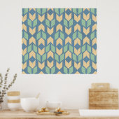 Geo-stap buiten | Geometrische pijlpatroon Poster (Keuken)