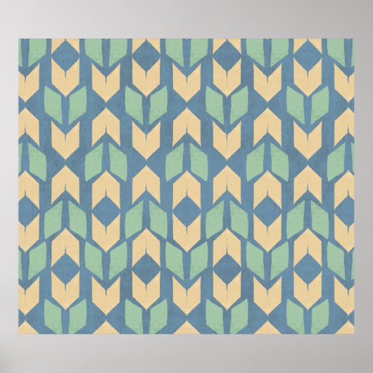 Geo-stap buiten | Geometrische pijlpatroon Poster (Voorkant)