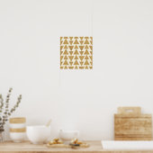 Geo-stap buiten | Gold Geometric Pattern Poster (Keuken)