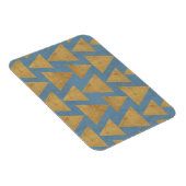 Geo-stap buiten | Goud en blauw patroon Magneet (Rechterzijde)