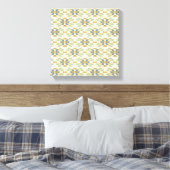 Geo-stap buiten | Tribalpatroon Canvas Afdruk (Insitu (Slaapkamer))