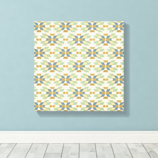 Geo-stap buiten | Tribalpatroon Canvas Afdruk (Insitu (Houten vloer))
