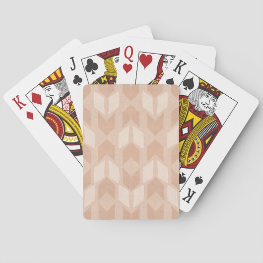 Geo-stap buitenshuis | Coral Arrow Pattern Pokerkaarten (Achterkant)