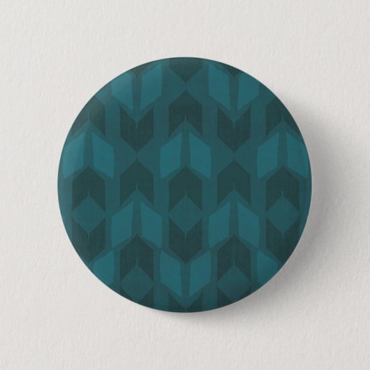 Geo-stap buitenshuis | Donkere Blauwgroen patronen Ronde Button 5,7 Cm (Voorkant)