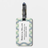 Geo-stap buitenshuis | Geometrisch pasteipatroon Bagagelabel (Achterkant verticaal)