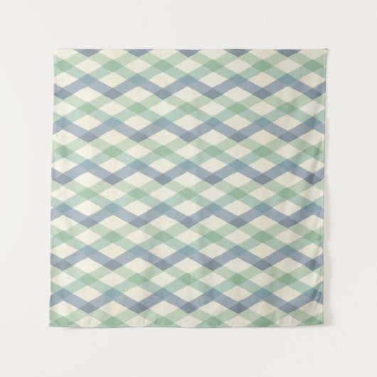 Geo-stap buitenshuis | Geometrisch pasteipatroon Wandkleed (Voorkant (horizontaal))