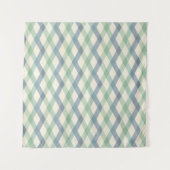 Geo-stap buitenshuis | Geometrisch pasteipatroon Wandkleed (Voorkant)