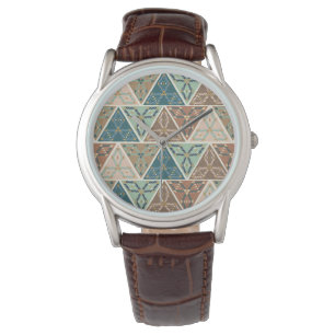 Geo-stap buitenshuis   Geometrisch patroon Horloge