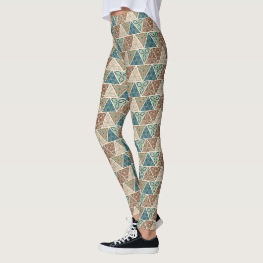 Geo-stap buitenshuis | Geometrisch patroon Leggings (Links)
