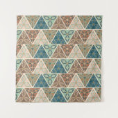 Geo-stap buitenshuis | Geometrisch patroon Wandkleed (Voorkant (horizontaal))