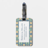 Geo-stap buitenshuis | Geometrische pijlpatroon Bagagelabel (Achterkant verticaal)