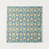 Geo-stap buitenshuis | Geometrische pijlpatroon Wandkleed (Voorkant (horizontaal))