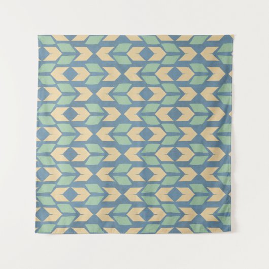 Geo-stap buitenshuis | Geometrische pijlpatroon Wandkleed (Voorkant)