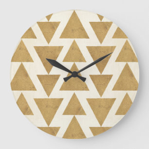 Geo-stap buitenshuis   Gold Geometric Pattern Grote Klok