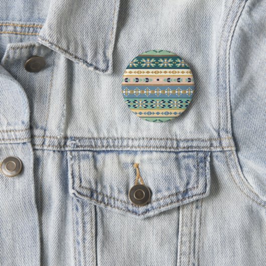 Geo-stap buitenshuis | Indiaas Patroon Ronde Button 5,7 Cm (In situ)