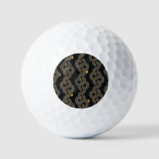 Geo Stripe: Trendy  design Golfballen (Voorkant)
