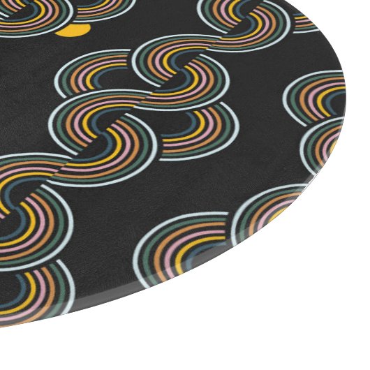 Geo Stripe: Trendy design Snijplank (Hoek)