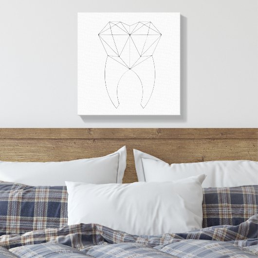 Geo Tooth Canvas Afdruk (Insitu (Slaapkamer))