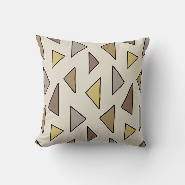 Geo Triangles Chaud Oreiller Neutre (Recto)