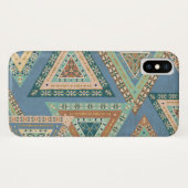 Geo X buiten | Blue Tribal Indian Pattern Case-Mate iPhone Case (Achterkant (horizontaal))