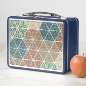 Geo XI | Blauw- en Groen tribaal patroon (In situ)