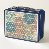 Geo XI | Blauw- en Groen tribaal patroon (Achterkant)