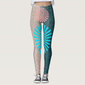 GeoBlend Gestreepte Leggings, Earth & Sky Hues Leggings (Voorkant)