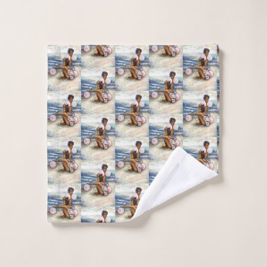 Geobsedeerd door het onmogelijke te overwinnen bad handdoek (Wasdoekje)