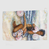 Geobsedeerd door het onmogelijke te overwinnen golfhanddoek (Horizontaal)