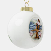Geobsedeerd door het onmogelijke te overwinnen keramische bal ornament (Links)