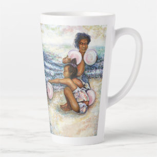 Geobsedeerd door het onmogelijke te overwinnen latte mok