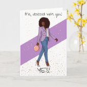 Geobsedeerd door jou kaart (Gele Bloem)