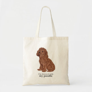 'Geobsedeerd door mijn poodle' Canvas tas