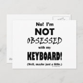 Geobsedeerd toetsenbord briefkaart (Voorkant / Achterkant)