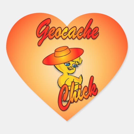 Geocache Chick #5 Hart Sticker (Voorkant)
