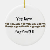 Geocache koorts - Aanpassen Keramisch Ornament (Achterkant)