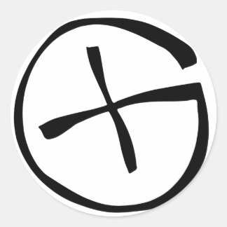 Geocache Logo Rond Ronde Sticker