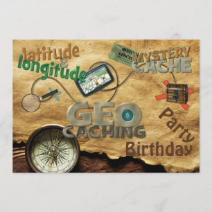 Geocache Party Uitnodiging - Aanpassen