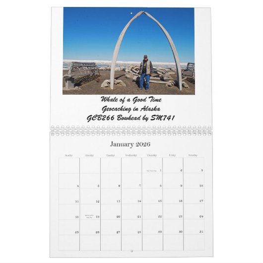 GeocacheAlaska Maandelijkse kalender 2012 (Jan 2026)