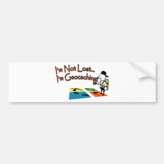 Geocachen Bumpersticker (Voorkant)