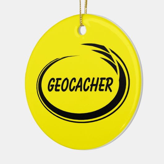 Geocacher Black Splash Keramisch Ornament (Links)