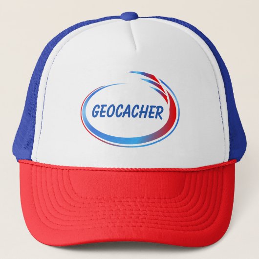 Geocacher Blue Splash Trucker Pet (Voorkant)