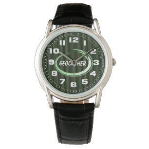 Geocacher Green Splash Horloge