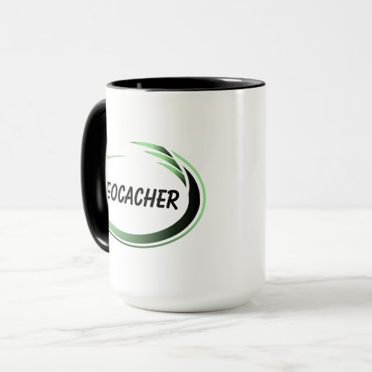Geocacher Green Splash Mok (Voorkant links)
