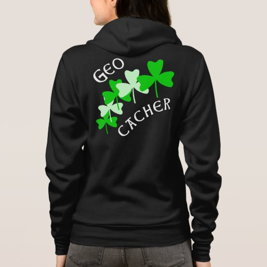 Geocacher Shamrocks Hoodie (Achterkant)
