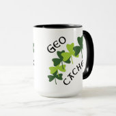 Geocacher Shamrocks Mok (Voorkant rechts)