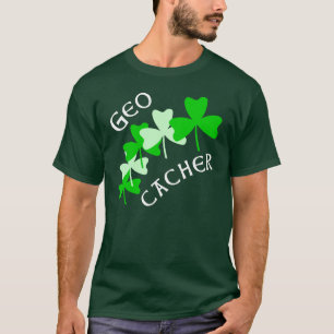 Geocacher Shamrocks T-shirt