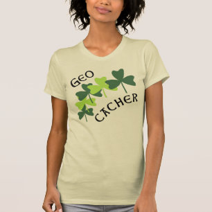 Geocacher Shamrocks T-shirt